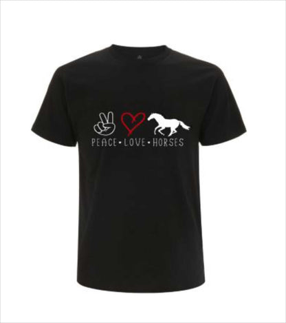 T-Shirt Peace Love Horses