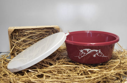 Futterschüssel-personalisiert-mit Pferdemotive-Name